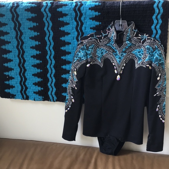 Western Horse show clothes Hsmp shirt w/pad - Picture 5 of 8